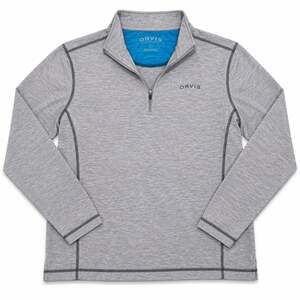 Orvis Classic Collection Men's Large 1/4 Zip Lightweight Pullover Gray